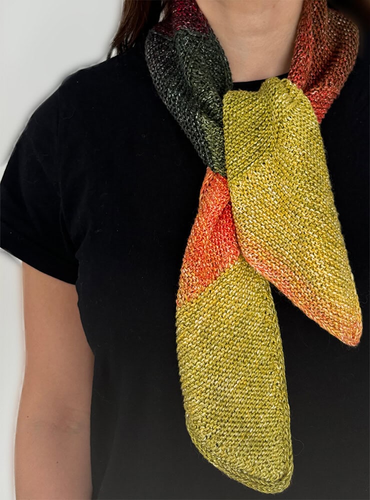 Tria-Scarf-orange groen-brun_Helene_Skov